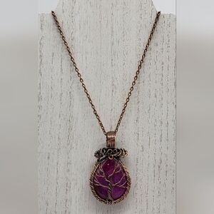 930- Tree Of Life Natural Stone Handmade Necklace NWT